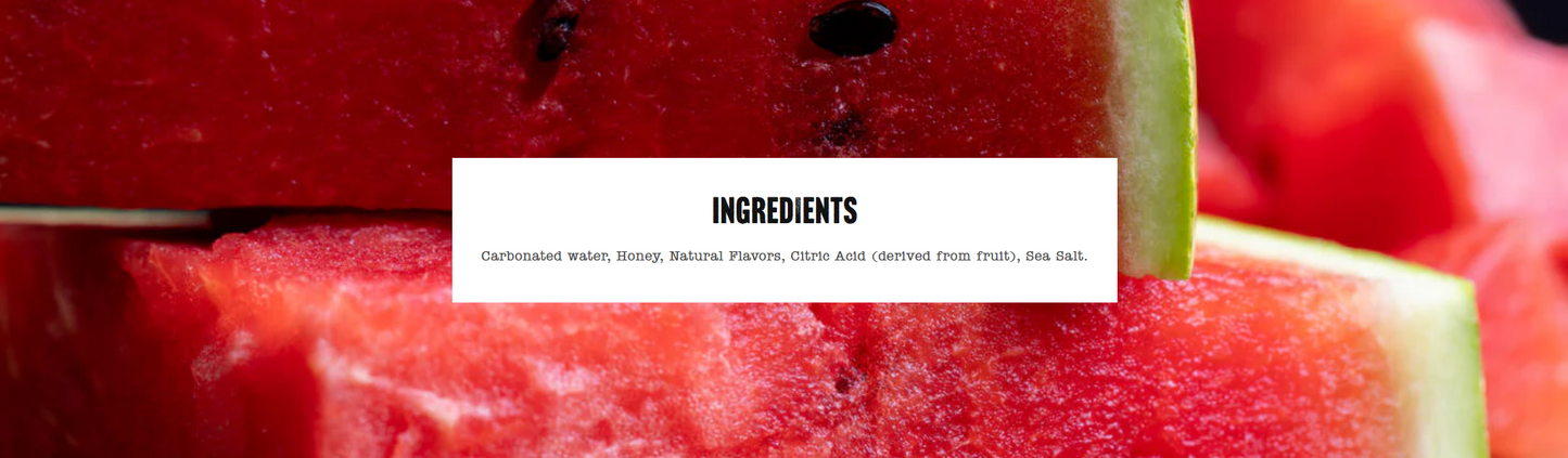 Bee Original Watermelon Soda Alternative 100% Honey-Sweetened