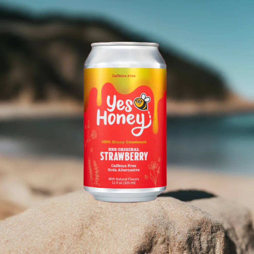 Bee Original Strawberry Soda Alternative 100% Honey-Sweetened