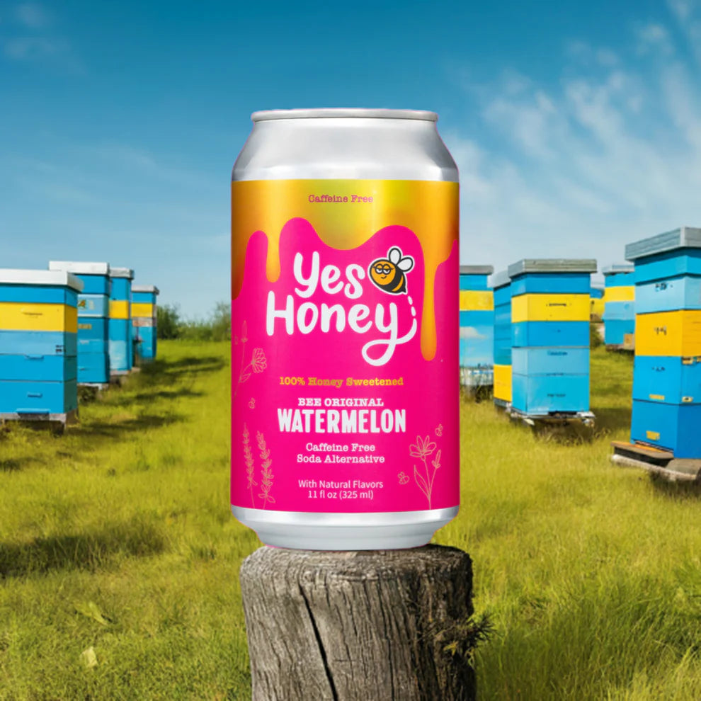 Bee Original Watermelon Soda Alternative 100% Honey-Sweetened