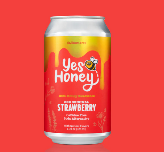 Bee Original Strawberry Soda Alternative   100% Honey-Sweetened