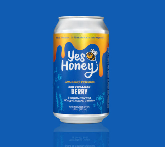 Bee Vitalized Sparkling Honey Sweetened Berry Tea 100% Honey-Sweetened